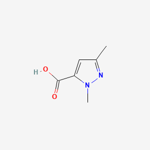 molecular formula C6H8N2O2 B1349093 1,3-二甲基-1H-吡唑-5-羧酸 CAS No. 5744-56-9