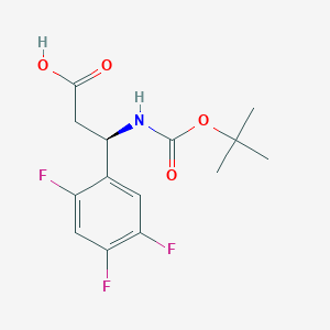 molecular formula C14H16F3NO4 B13490937 (R)-3-((tert-Butoxycarbonyl)amino)-3-(2,4,5-trifluorophenyl)propanoic acid 