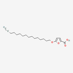 molecular formula C21H32O4 B13490956 5-(Hexadec-15-yn-1-yloxy)furan-2-carboxylic acid 