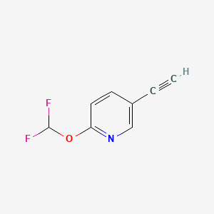 molecular formula C8H5F2NO B13490966 2-(Difluoromethoxy)-5-ethynylpyridine 