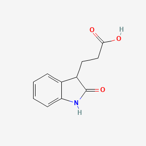 molecular formula C11H11NO3 B1349100 3-(2-Oxo-2,3-dihydro-1H-indol-3-yl)propanoic acid CAS No. 2971-17-7