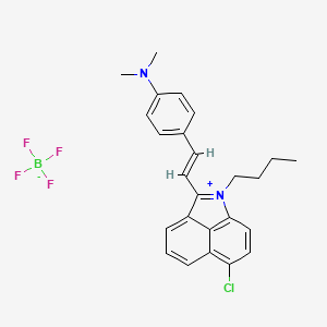 (E)-1-butyl-6-chloro-2-(4-(dimethylamino)styryl)benzo[cd]indol-1-ium tetrafluoroborate