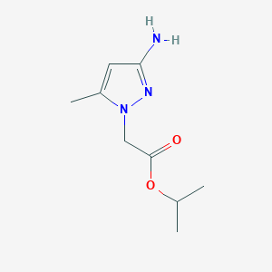 molecular formula C9H15N3O2 B13491004 Isopropyl 2-(3-amino-5-methyl-1H-pyrazol-1-yl)acetate 