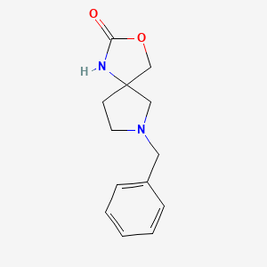 molecular formula C13H16N2O2 B13491011 7-Benzyl-3-oxa-1,7-diazaspiro[4.4]nonan-2-one 