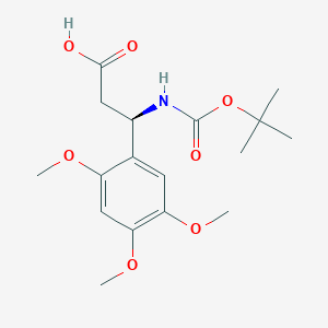 molecular formula C17H25NO7 B13491015 (R)-3-((tert-Butoxycarbonyl)amino)-3-(2,4,5-trimethoxyphenyl)propanoic acid 