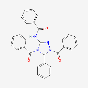 N-(1,4-dibenzoyl-5-phenyl-4,5-dihydro-1H-1,2,4-triazol-3-yl)benzamide