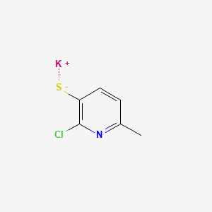 molecular formula C6H5ClKNS B13491028 Potassium (2-chloro-6-methylpyridin-3-yl)sulfanide 