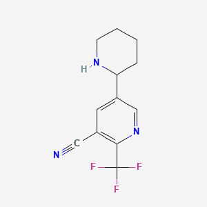 5-(Piperidin-2-yl)-2-(trifluoromethyl)pyridine-3-carbonitrile