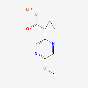 Lithium(1+) 1-(5-methoxypyrazin-2-yl)cyclopropane-1-carboxylate