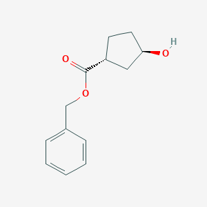 molecular formula C13H16O3 B134911 反式-苯甲基3-羟基环戊烷羧酸酯 CAS No. 946152-80-3