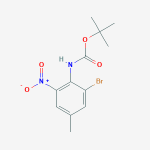 molecular formula C12H15BrN2O4 B13491100 Tert-butyl (2-bromo-4-methyl-6-nitrophenyl)carbamate 