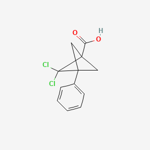 2,2-Dichloro-3-phenylbicyclo[1.1.1]pentane-1-carboxylic acid