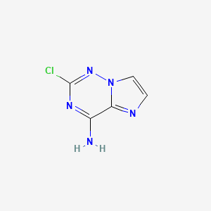 molecular formula C5H4ClN5 B13491167 2-Chloroimidazo[2,1-f][1,2,4]triazin-4-amine 