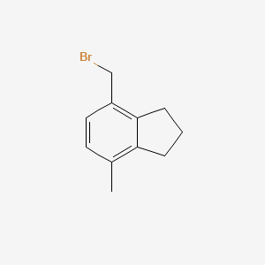 molecular formula C11H13Br B13491170 4-(bromomethyl)-7-methyl-2,3-dihydro-1H-indene 