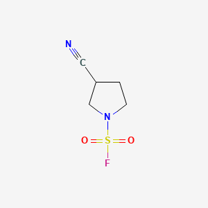 molecular formula C5H7FN2O2S B13491182 3-Cyanopyrrolidine-1-sulfonyl fluoride 