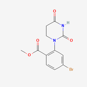 molecular formula C12H11BrN2O4 B13491287 Methyl 4-bromo-2-(2,4-dioxohexahydropyrimidin-1-yl)benzoate 