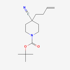 Tert-butyl 4-(but-3-en-1-yl)-4-cyanopiperidine-1-carboxylate