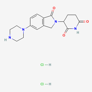 3-[1-oxo-5-(piperazin-1-yl)-2,3-dihydro-1H-isoindol-2-yl]piperidine-2,6-dione dihydrochloride