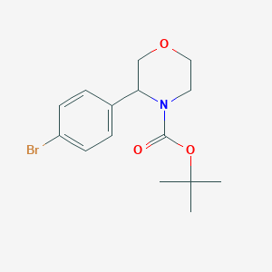 molecular formula C15H20BrNO3 B13491388 Tert-butyl 3-(4-bromophenyl)morpholine-4-carboxylate 