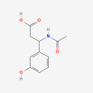 molecular formula C11H13NO4 B13491404 3-Acetamido-3-(3-hydroxyphenyl)propanoic acid 