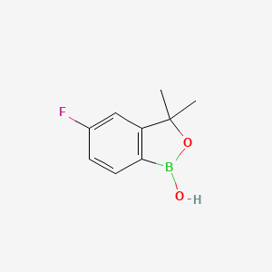 molecular formula C9H10BFO2 B13491416 5-Fluoro-3,3-dimethyl-1,3-dihydro-2,1-benzoxaborol-1-ol 