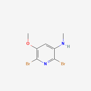 molecular formula C7H8Br2N2O B13491423 2,6-dibromo-5-methoxy-N-methylpyridin-3-amine CAS No. 2866317-67-9