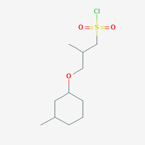 2-Methyl-3-((3-methylcyclohexyl)oxy)propane-1-sulfonyl chloride