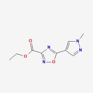 Ethyl 5-(1-methyl-1h-pyrazol-4-yl)-1,2,4-oxadiazole-3-carboxylate