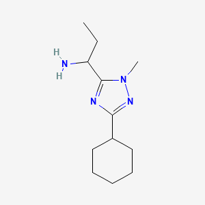 1-(3-Cyclohexyl-1-methyl-1h-1,2,4-triazol-5-yl)propan-1-amine