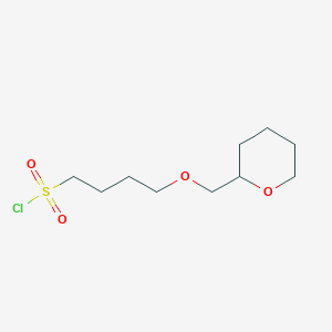 molecular formula C10H19ClO4S B13491480 4-((Tetrahydro-2h-pyran-2-yl)methoxy)butane-1-sulfonyl chloride 