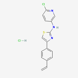 6-chloro-N-[4-(4-ethenylphenyl)-1,3-thiazol-2-yl]pyridin-3-amine hydrochloride