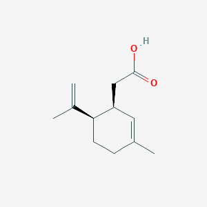 molecular formula C12H18O2 B13491530 2-[(1S,6R)-3-methyl-6-(prop-1-en-2-yl)cyclohex-2-en-1-yl]acetic acid 