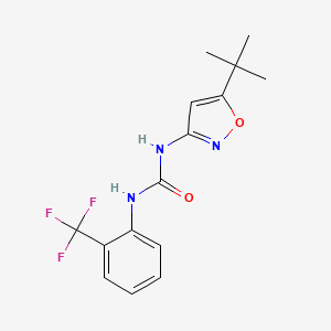molecular formula C15H16F3N3O2 B1349155 1-(5-(叔丁基)异恶唑-3-基)-3-(2-(三氟甲基)苯基)脲 CAS No. 304440-06-0