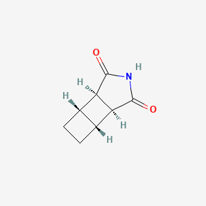 molecular formula C8H9NO2 B13491569 (1R,2S,5R,6S)-8-azatricyclo[4.3.0.0,2,5]nonane-7,9-dione 