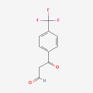 molecular formula C10H7F3O2 B13491577 3-Oxo-3-[4-(trifluoromethyl)phenyl]propanal 