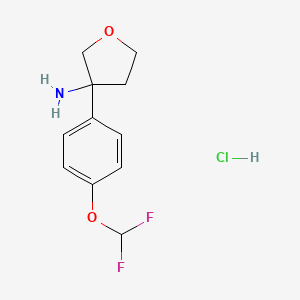 3-[4-(Difluoromethoxy)phenyl]oxolan-3-amine hydrochloride