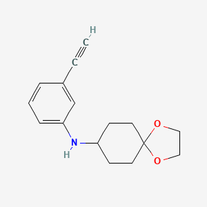 molecular formula C16H19NO2 B13491645 N-(3-ethynylphenyl)-1,4-dioxaspiro[4.5]decan-8-amine 