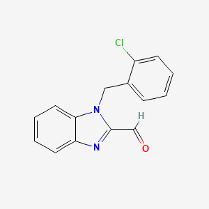 molecular formula C15H11ClN2O B1349165 1-(2-氯苄基)-1H-苯并咪唑-2-甲醛 CAS No. 537010-38-1