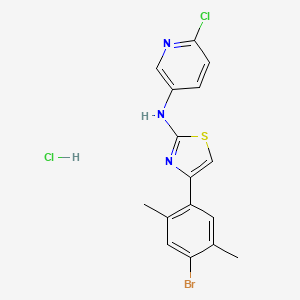 molecular formula C16H14BrCl2N3S B13491655 N-[4-(4-bromo-2,5-dimethylphenyl)-1,3-thiazol-2-yl]-6-chloropyridin-3-amine hydrochloride 