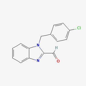 B1349166 1-(4-chlorobenzyl)-1H-benzimidazole-2-carbaldehyde CAS No. 537010-34-7