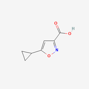 molecular formula C7H7NO3 B1349168 5-环丙基异噁唑-3-羧酸 CAS No. 110256-15-0