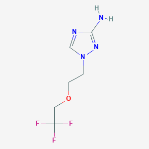 molecular formula C6H9F3N4O B13491685 1-(2-(2,2,2-Trifluoroethoxy)ethyl)-1h-1,2,4-triazol-3-amine 