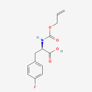 molecular formula C13H14FNO4 B13491692 N-Allyloxycarbonyl-4-fluoro-D-phenylalanine 