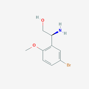 molecular formula C9H12BrNO2 B13491699 (2S)-2-Amino-2-(5-bromo-2-methoxyphenyl)ethan-1-OL 