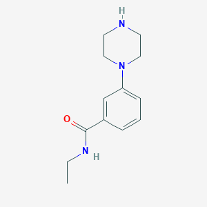 molecular formula C13H19N3O B13491708 N-Ethyl-3-(piperazin-1-yl)benzamid 