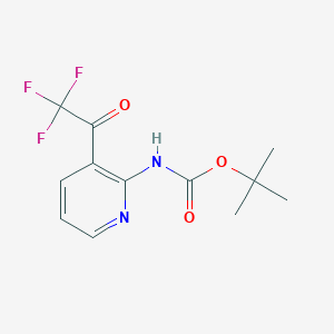 molecular formula C12H13F3N2O3 B13491721 tert-Butyl (3-(2,2,2-trifluoroacetyl)pyridin-2-yl)carbamate 