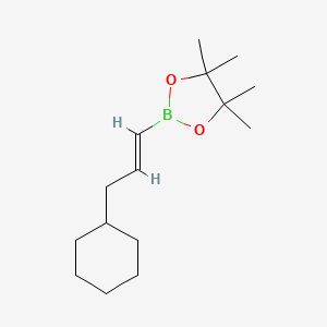 (E)-2-(3-Cyclohexylprop-1-en-1-yl)-4,4,5,5-tetramethyl-1,3,2-dioxaborolane