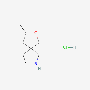 molecular formula C8H16ClNO B13491736 3-Methyl-2-oxa-7-azaspiro[4.4]nonane hydrochloride 