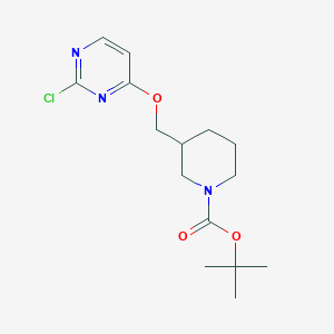 molecular formula C15H22ClN3O3 B13491771 tert-Butyl 3-(((2-chloropyrimidin-4-yl)oxy)methyl)piperidine-1-carboxylate 