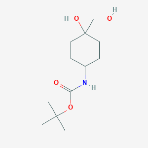 molecular formula C12H23NO4 B13491774 trans-4-(Boc-amino)-1-(hydroxymethyl)cyclohexanol 